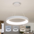 Brilagi - Lustre LED dimerizável suspenso por cabo FALCON II LED/99W/230V 3000–6500K Ø 60 cm branco + comando remoto