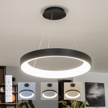 Brilagi - Lustre LED dimerizável suspenso por cabo FALCON II LED/99W/230V 3000-6500K Ø 60 cm preto + controlo remoto