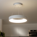 Brilagi - Lustre LED dimerizável suspenso por cabo FALCON LED/80W/230V 3000-6500K Ø 60 cm branco + comando remoto