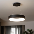 Brilagi - Lustre LED dimerizável suspenso por cabo FALCON LED/80W/230V 3000-6500K Ø 60 cm preto + controlo remoto