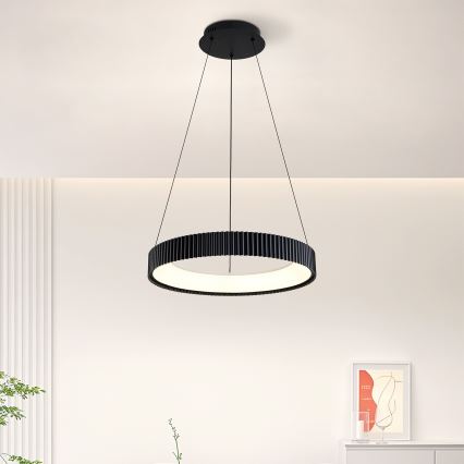 Brilagi - Lustre pendente LED dimerizável FALCON MODERN LED/30W/230V 3000-6500K Ø 40 cm preto + controlo remoto