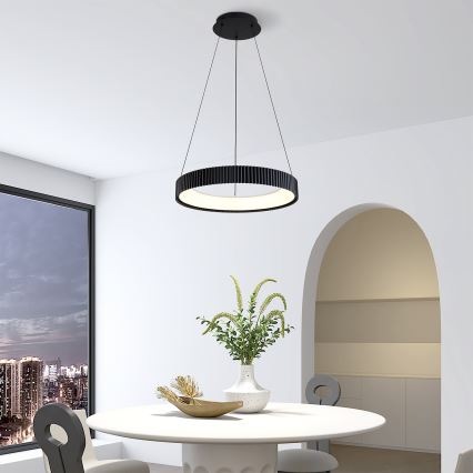 Brilagi - Lustre pendente LED dimerizável FALCON MODERN LED/30W/230V 3000-6500K Ø 40 cm preto + controlo remoto