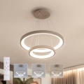 BRILAGI - Lustre LED dimerizável suspenso por cabo FALCON SLIM LED/68W/230V 3000-6500K Ø 50 cm bege + controlo remoto