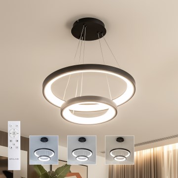 Brilagi - Lustre LED dimerizável suspenso por cabo FALCON SLIM LED/68W/230V 3000-6500K Ø 50 cm preto + comando remoto