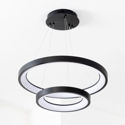 Brilagi - Lustre LED dimerizável suspenso por cabo FALCON SLIM LED/68W/230V 3000-6500K Ø 50 cm preto + comando remoto