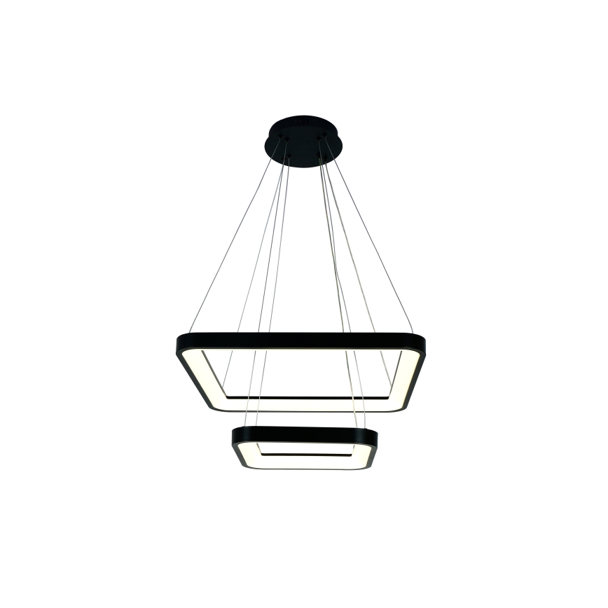 Brilagi - Lustre LED dimerizável suspenso por cabo FALCON SLIM LED/78W/230V 3000-6500K 50x50 cm preto + controlo remoto