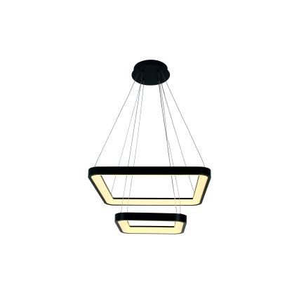 Brilagi - Lustre LED dimerizável suspenso por cabo FALCON SLIM LED/78W/230V 3000-6500K 50x50 cm preto + controlo remoto