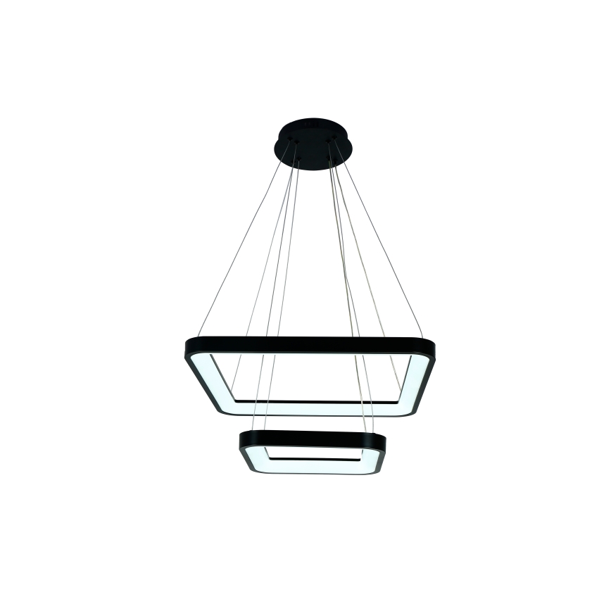 Brilagi - Lustre LED dimerizável suspenso por cabo FALCON SLIM LED/78W/230V 3000-6500K 50x50 cm preto + controlo remoto
