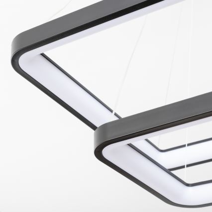 Brilagi - Lustre LED dimerizável suspenso por cabo FALCON SLIM LED/78W/230V 3000-6500K 50x50 cm preto + controlo remoto