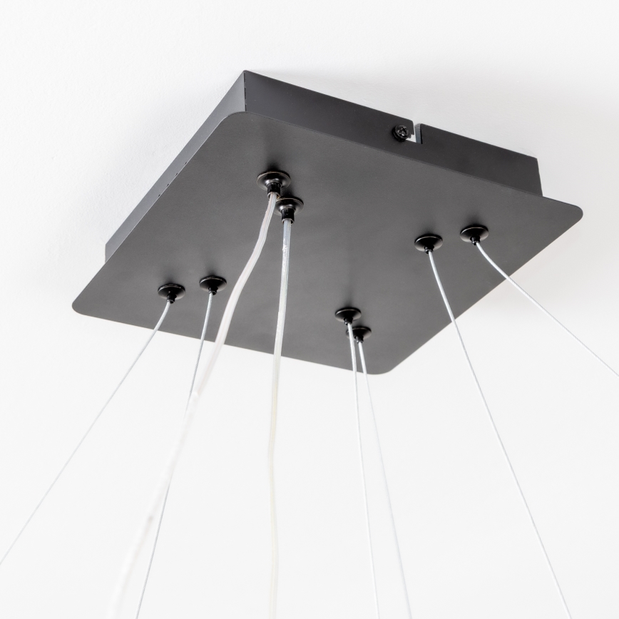 Brilagi - Lustre LED dimerizável suspenso por cabo FALCON SLIM LED/78W/230V 3000-6500K 50x50 cm preto + controlo remoto