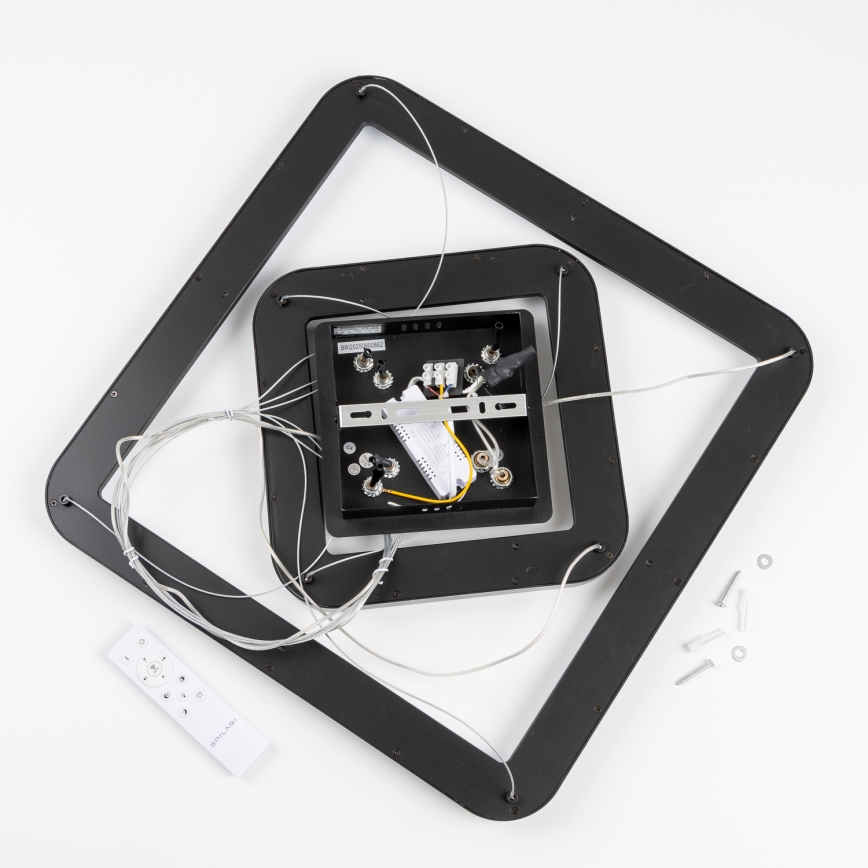 Brilagi - Lustre LED dimerizável suspenso por cabo FALCON SLIM LED/78W/230V 3000-6500K 50x50 cm preto + controlo remoto