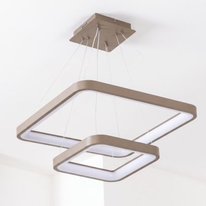 BRILAGI - LED Lustre pendente dimável com cabo FALCON SLIM LED/78W/230V 3000-6500K 50x50 cm bege + controle remoto