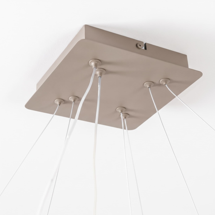 BRILAGI - LED Lustre pendente dimável com cabo FALCON SLIM LED/78W/230V 3000-6500K 50x50 cm bege + controle remoto