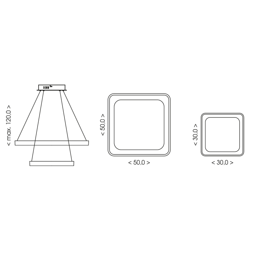 BRILAGI - LED Lustre pendente dimável com cabo FALCON SLIM LED/78W/230V 3000-6500K 50x50 cm bege + controle remoto