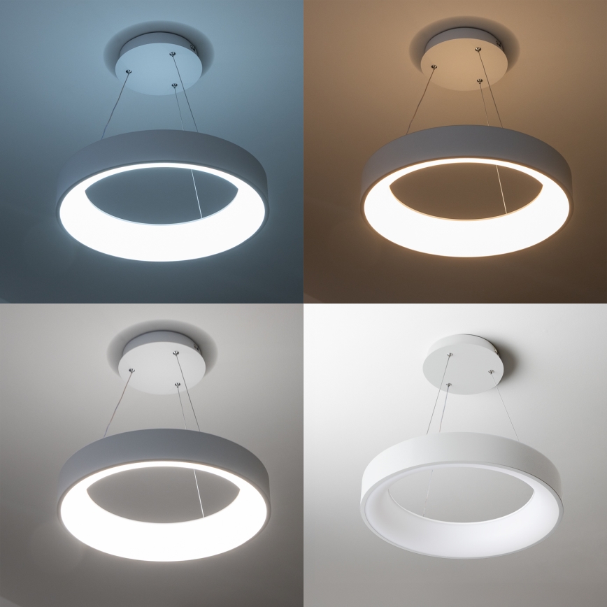 Brilagi - Lustre LED dimerizável suspenso por cabo FALCON LED/40W/230V 3000-6500K Ø 45 cm branco + controlo remoto