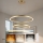 Brilagi - Lustre LED dimerizável suspenso por cabo PORTOFINO LED/98W/230V 3000-6000K diâmetro 80 cm dourado + telecomando