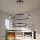 Brilagi - Lustre LED dimerizável suspenso por cabo PORTOFINO LED/98W/230V 3000-6000K diâmetro 80 cm preto + controlo remoto
