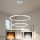 Brilagi - Lustre LED dimerizável suspenso por cabo PORTOFINO LED/98W/230V 3000-6000K Ø 80 cm prateado + controlo remoto
