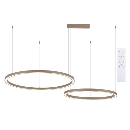 Brilagi - Lustre pendente LED regulável suspenso por cabo PORTOFINO LED/98W/230V 3000-6000K bege + comando remoto