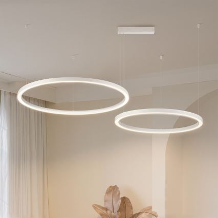 Brilagi - Lustre LED dimerizável suspenso por cabo PORTOFINO LED/98W/230V 3000-6000K branco + controlo remoto