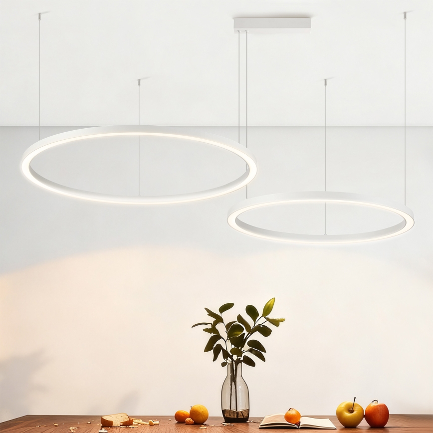 Brilagi - Lustre LED dimerizável suspenso por cabo PORTOFINO LED/98W/230V 3000-6000K branco + controlo remoto