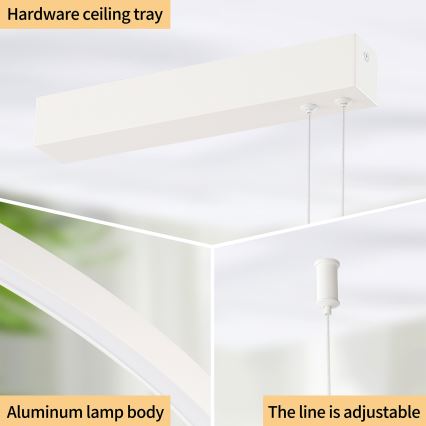 Brilagi - Lustre LED dimerizável suspenso por cabo PORTOFINO LED/98W/230V 3000-6000K branco + controlo remoto