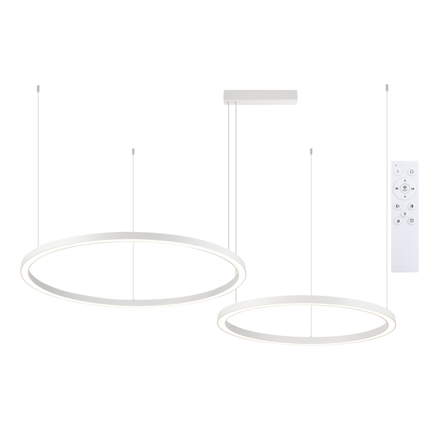 Brilagi - Lustre LED dimerizável suspenso por cabo PORTOFINO LED/98W/230V 3000-6000K branco + controlo remoto