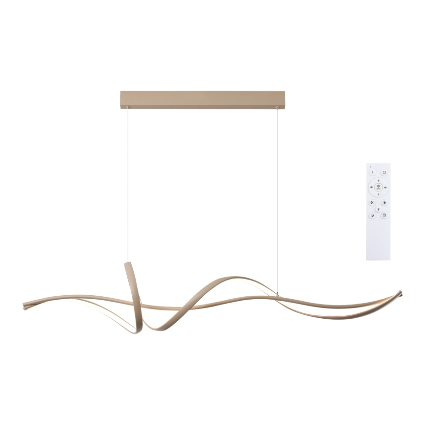 Brilagi - Lustre LED dimerizável suspenso por cabo SIGNATURE LED/55W/230V 3000-6000K 120x23 cm bege + controlo remoto