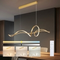 Brilagi - Lustre LED dimerizável suspenso por cabo SIGNATURE LED/55W/230V 3000-6000K 120x23 cm, acabamento dourado + controlo remoto