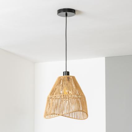 Brilagi - Lustre LED em cabo CERIA BOHO 1xE27/40W/230V Ø 30 cm castanho