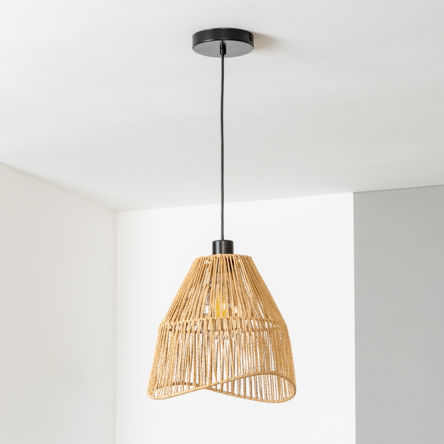 Brilagi - Lustre LED em cabo CERIA BOHO 1xE27/40W/230V Ø 30 cm castanho