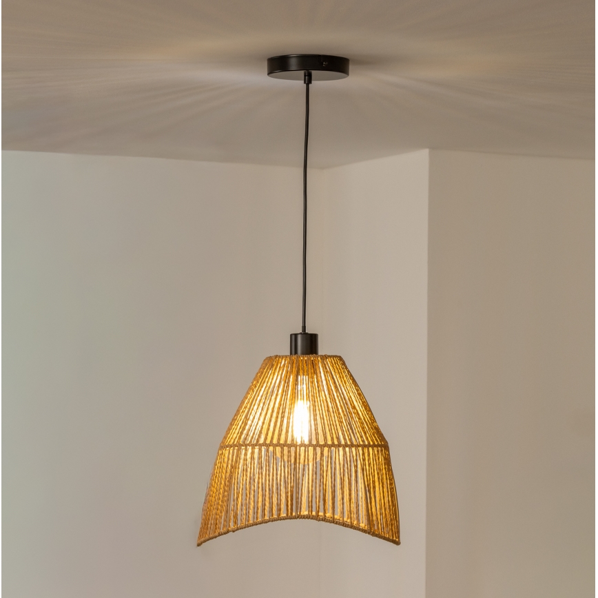 Brilagi - Lustre LED em cabo CERIA BOHO 1xE27/40W/230V Ø 30 cm castanho