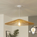 Brilagi - Lustre LED em cabo CERIA BOHO 1xE27/40W/230V Ø 90 cm castanho