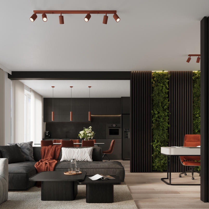 Brilagi - Lustre LED em cabo CRESTO 1xGU10/10W/230V vermelho