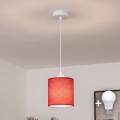 BRILAGI - Lustre LED em cabo NUBILA 1xE27/60W/230V Ø 14 cm branco/vermelho