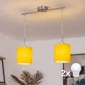 Brilagi - Lustre LED em cabo NUBILA 2xE27/60W/230V amarelo