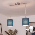 Brilagi - Lustre LED em cabo NUBILA 2xE27/60W/230V azul escuro