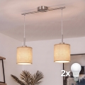 Brilagi - Lustre LED em cabo NUBILA 2xE27/60W/230V castanho claro