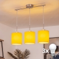 Brilagi - Lustre LED em cabo NUBILA 3xE27/60W/230V amarelo