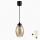 Brilagi - Lustre LED em cabo RETRO GLASS 1xE27/60W/230V Ø 17 cm preto/bege fumê