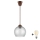 Brilagi - Lustre LED em cabo RETRO GLASS 1xE27/60W/230V Ø 25 cm castanho/cinzento fumado