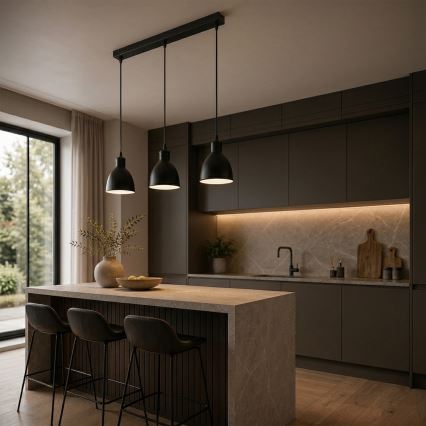 Brilagi - Lustre LED em cabo RIDDY 3xE27/60W/230V preto