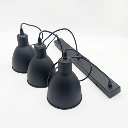 Brilagi - Lustre LED em cabo RIDDY 3xE27/60W/230V preto