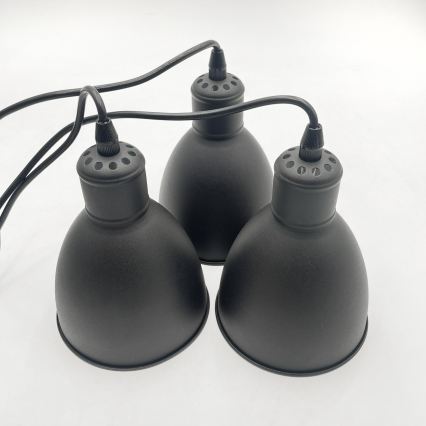 Brilagi - Lustre LED em cabo RIDDY 3xE27/60W/230V preto
