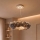 Brilagi - Lustre LED FEATHER suspenso em cabo 3xE27/40W/230V + 3xLED/3W Ø 50 cm cinzento