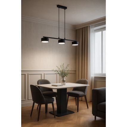 Brilagi - Lustre LED MONO suspenso por cabo 3xGX53/30W/230V preto