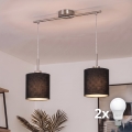 Brilagi - Lustre LED NUBILA suspenso em cabo 2xE27/60W/230V preto