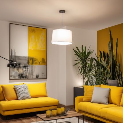 Brilagi - Lustre LED pendente CERIA com cabo, 1xE27/40W/230V, Ø 45 cm, branco