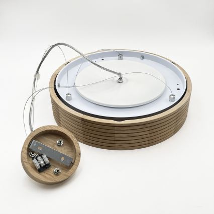 Brilagi - Lustre LED pendente em cabo CARVALHO MODERN 2xE27/60W/230V carvalho Ø 37,5 cm