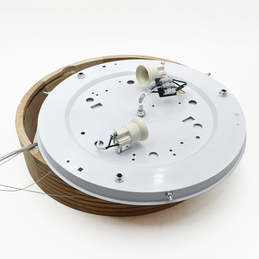 Brilagi - Lustre LED pendente em cabo CARVALHO MODERN 2xE27/60W/230V carvalho Ø 37,5 cm
